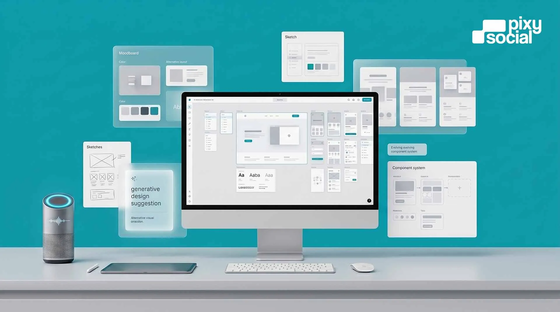 The New Design Workflow: How Designers Are Using AI Without Losing Creativity — Pixy Social blog cover